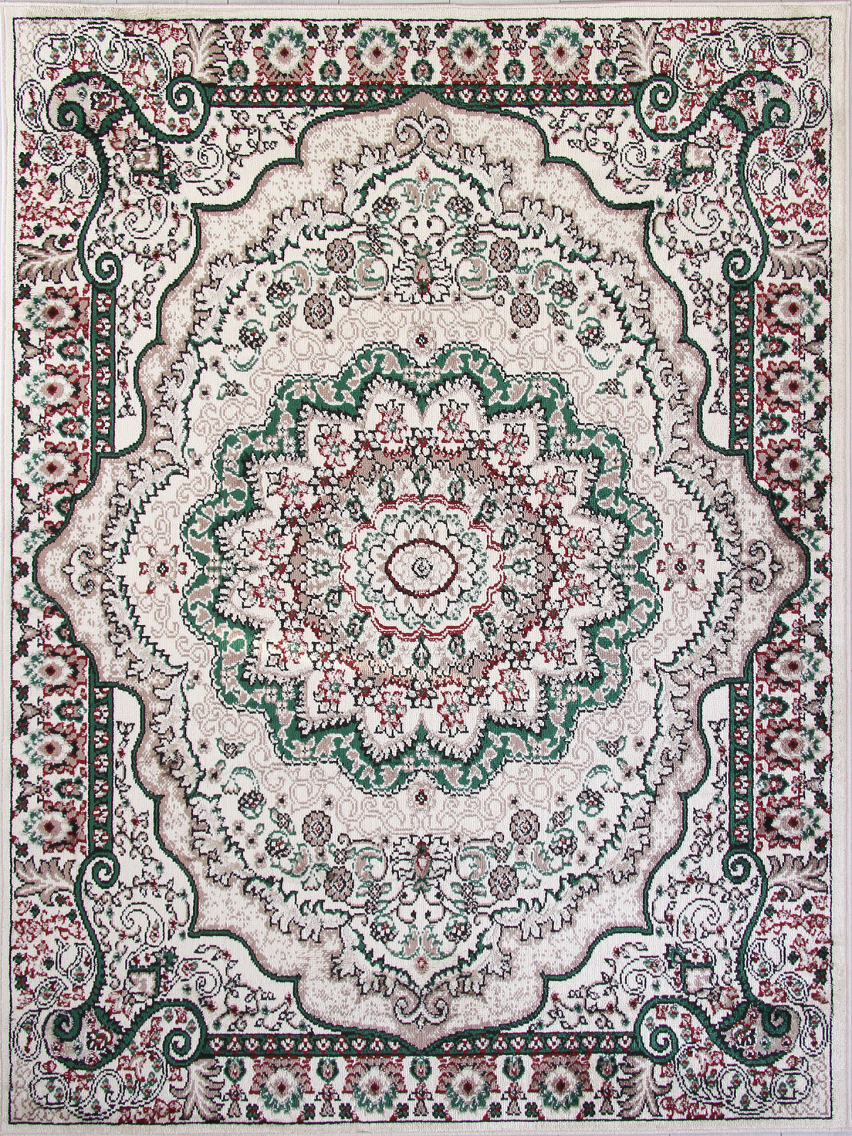 Ковер DARGA F670 - CREAM-GREEN 2.5 на 3.5 Ковер DARGA F670 - CREAM-GREEN 2.5 на 3.5